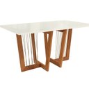 Ver imagem 3 de Conjunto Mesa Clara com 6 Cadeiras em Madeira Maciça