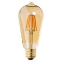 Ver imagem 1 de Kit 10 Lampada Filamento Led St64 Pera 4w Vintage Retro Industrial Design Filamento E27 2200k