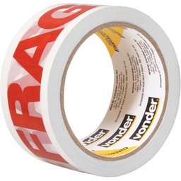 Fita Adesiva para Embalagem 48mm x 50M Branca Frágil - Vonder - 1