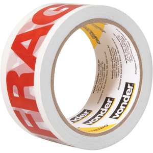 Fita Adesiva para Embalagem 48mm x 50M Branca Frágil - Vonder