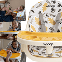 Ver imagem 4 de Cadeirinha de Alimentação Kiddo Papinha 2 em 1 Amarela Folhas