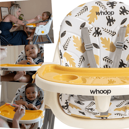 Cadeirinha de Alimentação Kiddo Papinha 2 em 1 Amarela Folhas - 4