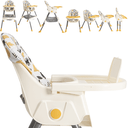 Ver imagem 3 de Cadeirinha de Alimentação Kiddo Papinha 2 em 1 Amarela Folhas