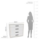 Ver imagem 2 de Cômoda Organizadora 90cm com 4 Gavetas 240832 Linha Valência Politorno