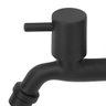 Torneira Tanque/jardim/cozinha Reta Preto/black Parede 22cm - 5