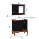 Ver imagem 5 de Gabinete para Banheiro com Cuba e Armário Espelheira Dália 3064