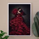 Ver imagem 1 de Quadro Umbanda Pomba Gira Sete Saias 24x18cm - com Vidro:madeira Preta
