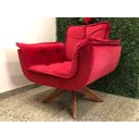 Ver imagem 1 de Poltrona Decorativa Giratória 1 Lugar Vermelho 1043 Ana