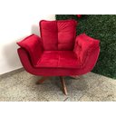 Ver imagem 4 de Poltrona Decorativa Giratória 1 Lugar Vermelho 1043 Ana