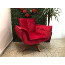 Ver imagem 3 de Poltrona Decorativa Giratória 1 Lugar Vermelho 1043 Ana