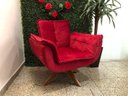 Ver imagem 3 de Poltrona Decorativa Giratória 1 Lugar Vermelho 1043 Ana