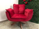 Ver imagem 2 de Poltrona Decorativa Giratória 1 Lugar Vermelho 1043 Ana