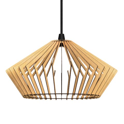 Luminária Teto tipo Pendente DEJAVU MDF Completa -:MDF CRU