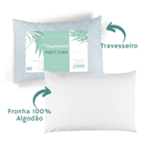 Ver imagem 2 de Travesseiro Select Luxo Fibra Importada com Fronha 100% Algodão Percal 150 Fios