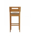 Ver imagem 2 de Banqueta Alta para Bancada de Cozinha e Jantar em Madeira Maciça Premium com Assento Bouclé Mia