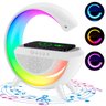 Luminária Bluetooth Caixa de Som Carregador Indução Rgb 15w - 5