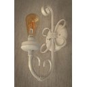 Ver mais imagens de Arandela Negra de Ferro Rustica 01 Lampada de Parede Libertas Rosas Artesanato Arandela Rococo Maior