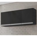 Ver imagem 6 de Armário Aéreo 120 Cm 3 Portas Andreia Preto Preto