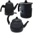 Ver imagem 1 de Kit Chaleira Leiteira e Bule Gulê Alumínio 3 Peças Grafite
