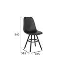 Ver imagem 3 de Cadeira Concha para Sala de Jantar Lara Preto