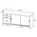 Ver imagem 5 de Armário Baixo para Escritório 2 Portas 3 Gavetas