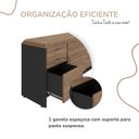 Ver imagem 6 de Armário Baixo para Escritório 2 Portas 3 Gavetas Preto/Nogal Artany