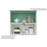 Armário Aéreo P/ Cozinha Manhattan Ph 3078 1 Porta Basculante 80cm Verde/branco - Herval - 3