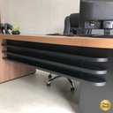 Ver imagem 7 de Mesa Executiva Premium para Escritório Elegante e Funcional 180cm Marrom/Nogal/Preto Artany