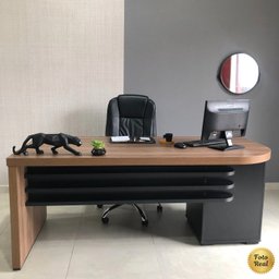 Mesa Executiva Premium para Escritório 4 Gavetas Elegante e Funcional - 6