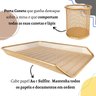Bandeja Organizadora Papel A4 Documentos e Porta Caneta Lápis Escritório Dourado Ouro - 3