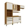 Cozinha Compacta 100% Mdf 4 Peças 8 Portas com Vidro e Tampo Barbados Espresso Móveis - 3