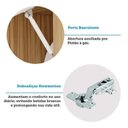 Ver mais imagens de Cozinha Compacta 100% Mdf 4 Peças 8 Portas com Vidro e Tampo Barbados Espresso Móveis