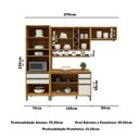 Ver imagem 5 de Cozinha Compacta 100% Mdf 4 Peças 8 Portas com Vidro e Tampo Barbados Espresso Móveis