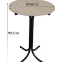 Ver imagem 2 de Mesa Bistrô Redonda 60 x 99,5cm Pietra Preto
