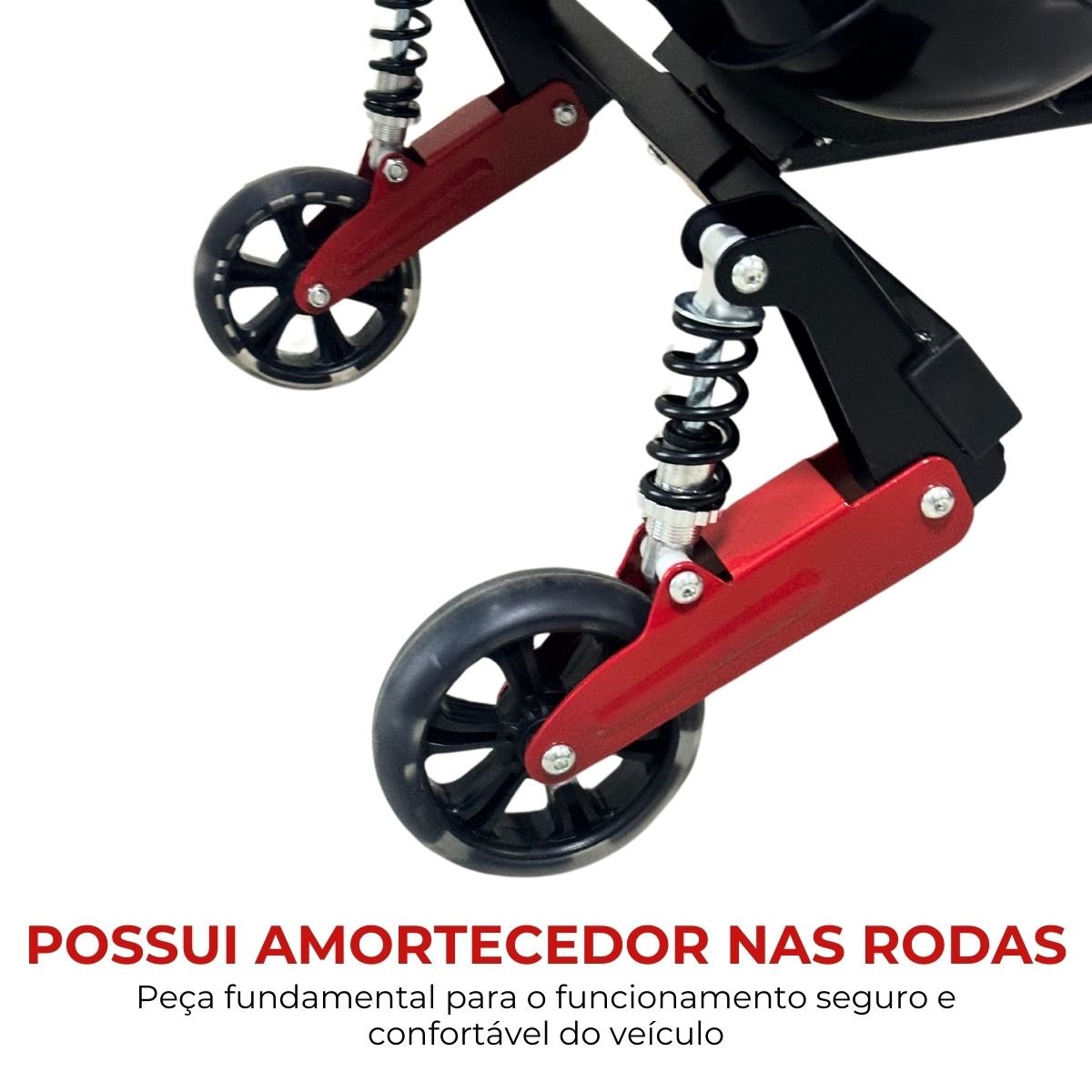 Carrinho para Hoverboard Hoverkart Universal com Encosto e Volante Carrinho de Rolimã Manobras Amort - 4