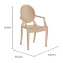 Ver imagem 4 de Conjunto 12 Cadeiras de Plástico Polipropileno Empilhável Wind Plus Marrom/Cappuccino