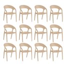 Ver imagem 4 de Conjunto 12 Cadeiras de Plástico Polipropileno Empilhável Glass Plus Marrom/Cappuccino