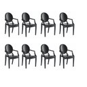 Ver imagem 2 de Conjunto 8 Cadeiras de Plástico Polipropileno Empilhável Wind Plus Preto