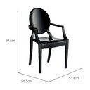 Ver imagem 4 de Conjunto 8 Cadeiras de Plástico Polipropileno Empilhável Wind Plus Preto
