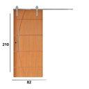 Ver imagem 3 de Porta Correr 5 Trilhos Soft Aparente Puxador Tubo 60cm 82x210cm Belíssima Rodam Abertura Direita Branco
