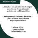 Ver imagem 4 de Kit 2 Cadeiras Fortaleza:preto