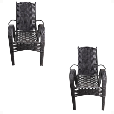 Kit 2 Cadeiras Fortaleza:preto