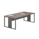 Ver imagem 1 de Mesa de Reunião para Escritório com Caixa de Tomada - Freijó e Preto