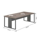 Ver imagem 2 de Mesa de Reunião para Escritório com Caixa de Tomada - Freijó e Preto