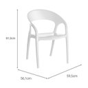 Ver imagem 4 de Conjunto 8 Cadeiras de Plástico Polipropileno Empilhável Glass Plus