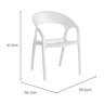 Conjunto 8 Cadeiras de Plástico Polipropileno Empilhável Glass Plus - 4