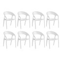 Ver imagem 2 de Conjunto 8 Cadeiras de Plástico Polipropileno Empilhável Glass Plus