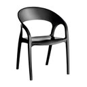 Ver imagem 3 de Conjunto 8 Cadeiras de Plástico Polipropileno Empilhável Glass Plus Preto