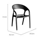 Ver imagem 4 de Conjunto 8 Cadeiras de Plástico Polipropileno Empilhável Glass Plus