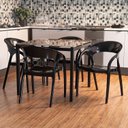 Ver imagem 1 de Conjunto 8 Cadeiras de Plástico Polipropileno Empilhável Glass Plus